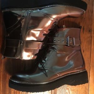 Michael Kors metallic ankle boots